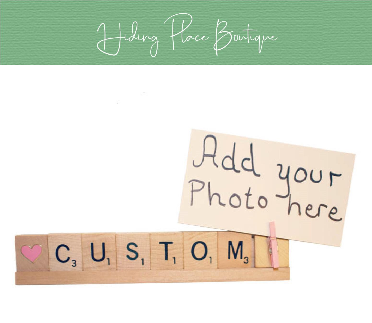 custom scrabble photo frame